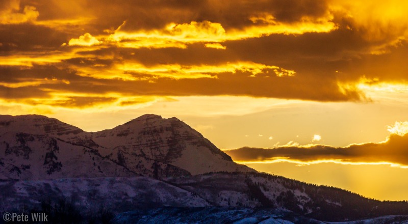 Awesome sunset on the drive back near Heber.