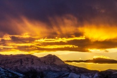 Mt. Timpanogos on fire.