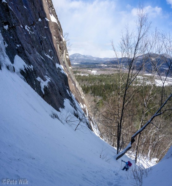 More slogging below the Thin Air face.  The last 50 vertical feet were deep.
