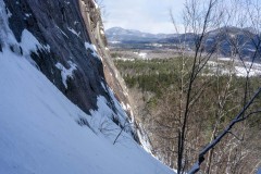 More slogging below the Thin Air face.  The last 50 vertical feet were deep.