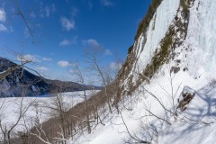 Looking towards Twenty Below Zero Gully (WI4).