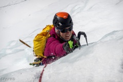 It isn't often that you get to ice climb in full sun.