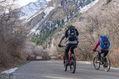 Biking approach to the climbs, if only it had worked.