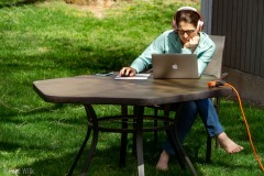 Working from home in the spring when you have a yard isn't so bad.