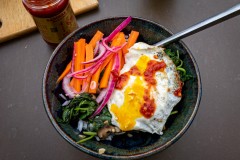 Carly's bibimbap dinner.