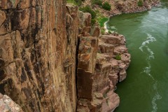 One of the walls we discovered.  We didn't have a guidebook so the information we had was sparse.  This wall looked like it could be 5.11 on small edges just slightly overhanging.