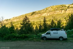 The other camp spot in Ten Sleep.  The camping is dispursed along this forest road.  While it was fairly busy we were able to find a spot.