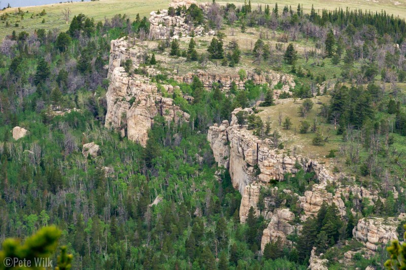 Looking down over Main Wall at Wild Iris.