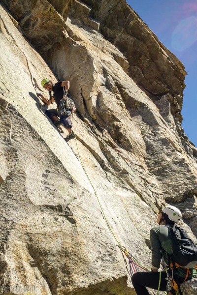 Friends Seggi and Jess that we made on route on Guide's Wall.