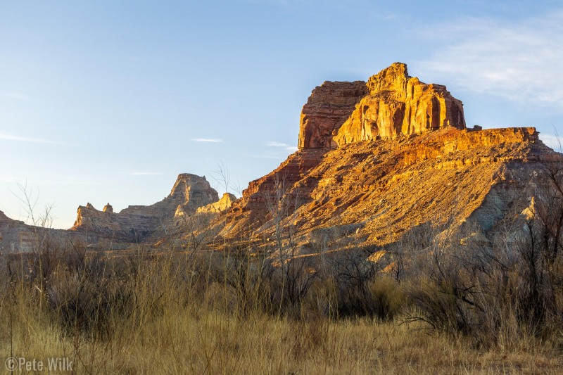 A sunrise view of Assembly Hall peak.