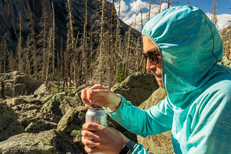 We brough two beers for our two nights in the woods.