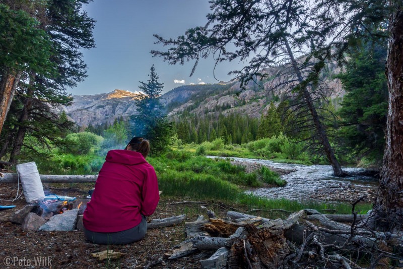 There was plenty of wood already stacked up for us to enjoy.  It was a great evening to finish up our Wyoming trip.
