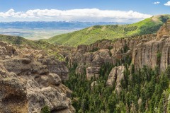 Panoramic from the summit of Haji Rock looking towards the valley.  Maple Canyon certainly is a cool feature.  From the top of the Right Fork it was a new perspective on the place for us.