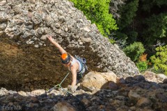 The move across the shallow chasm was pretty cool.  The pitch was short but fun nonetheless.
