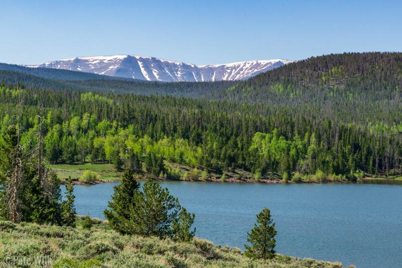 Overlooking Hoop Lake and the high Uintas.