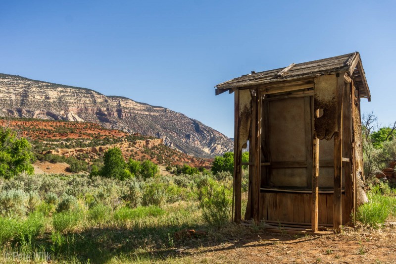 Outhouse with a view.  It was a two seater.