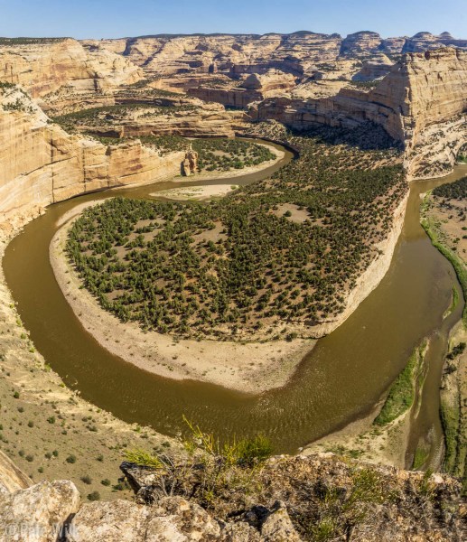 Harding Hole Overlook looking down at the Yampa River.