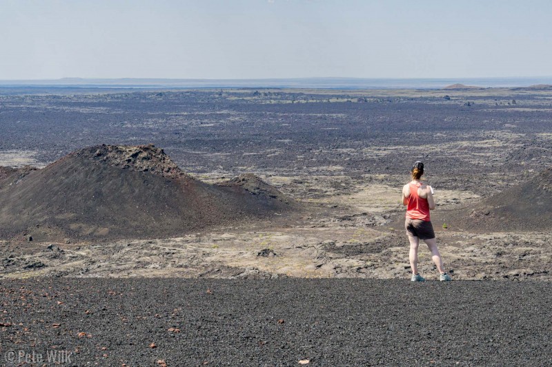 Good view out to the expanse of area that the lava seeped to the surface.  The lava fields cover about 400 square miles in three main flows.