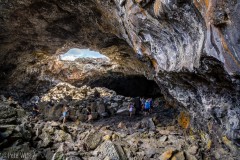 View from inside the subway sized Indian Tunnel Cave.  This cave goes along for a tenth of a mile or so with large sections of skylights.