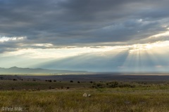 Morning sunrise with clouds out at the mouth of the canyon.