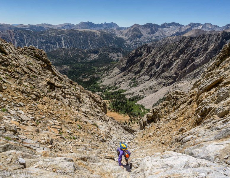 Somewhere in the middle of the Southeast Face (5.4) of Mt. Emerson.  This section wasn't all that interesting, but the beginning and end made up for it.