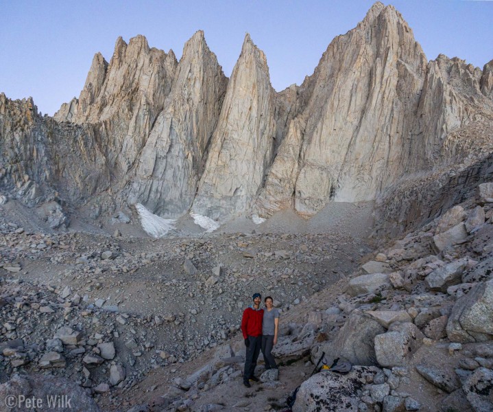 The Whitney group is absolutely staggering in its verticality and amount of rock.  The faces here are approximately 1000' toall.  Whitney on the right.