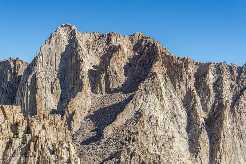 Looking north towards Mt. Russell.  There are a few objectives on this mountain I'd like to do.  The easiest is the ridgeline that traverses from the right side of the frame to the summit and back.