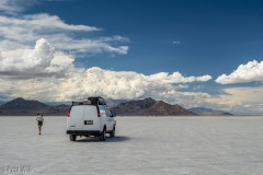 This section of the Salt Flats is near Bonneville Race Track.  You can drive on from a rest area on I-80.