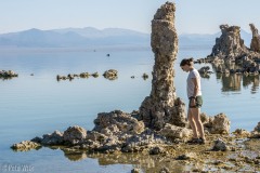 Quick tourist stop to Mono Lake to check out the tufas.  Springs entering the lake have minerals and mixed with the water to form these limestone structures.  Since the source streams for the lake were detoured to LA the level of the lake dropped leaving these structures exposed.