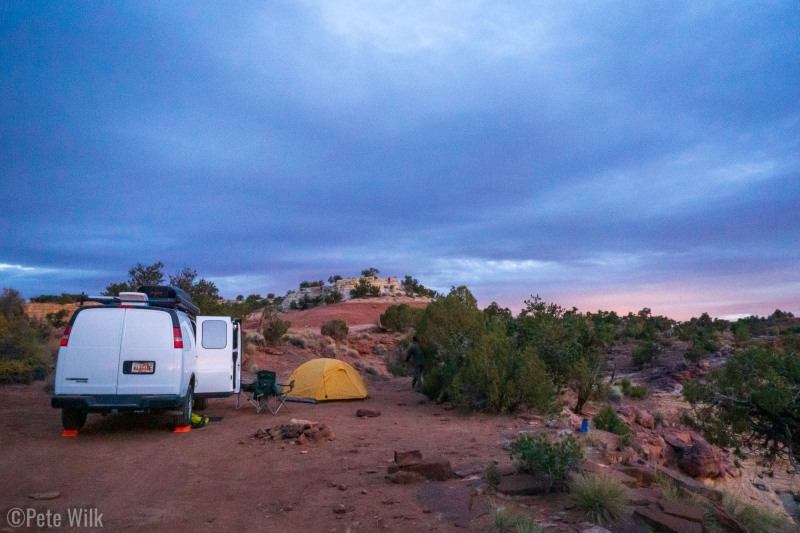 Not a bad campsite, even though it was a little farther down the road than I expected.
