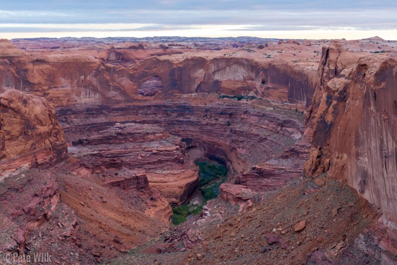 Steven's Arch is somewhat visible here.  It is a massive arch.