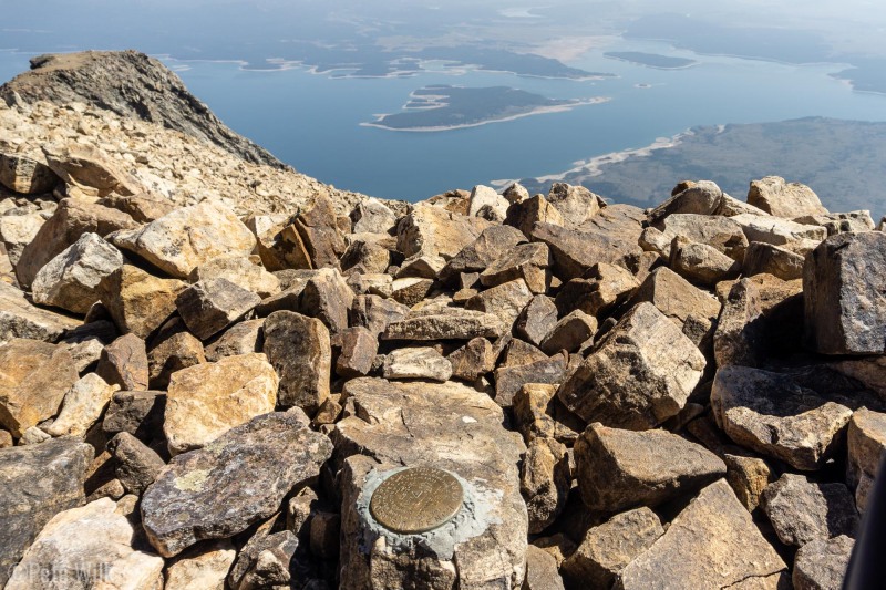 The climbing didn't lend itself to interesting shots so I didn't get any on route.  This is the summit benchmark.