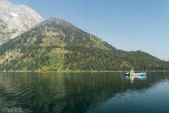 Looking back towards Mt. Moran.  Thankfully for both our kayak days it was calm on the lake.