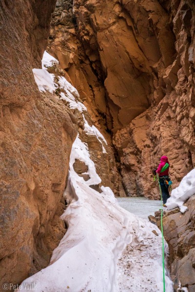 After getting into the narrow section of the canyon it was very interesting scenery.