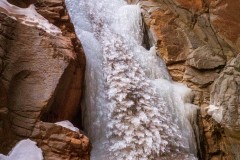 The garbage of P2.  This was soo wet and I made it worse while climbing.  The floor at the bottom had a thin ice layer on top of it which made for walking in puddles.  This image shows the texture of the strange ice at the surface better than the one for P1, but they were similar features.