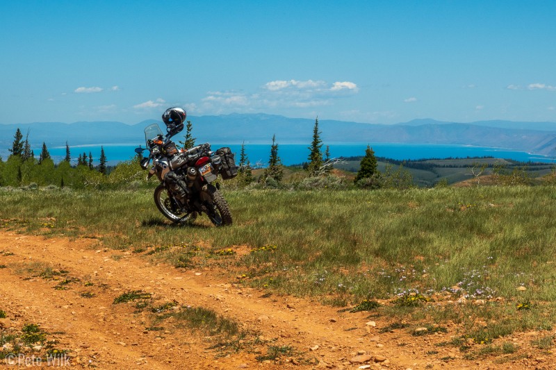 Bear Lake from the top of Red Spur Mtn about 15 miles distant as the crow flies.