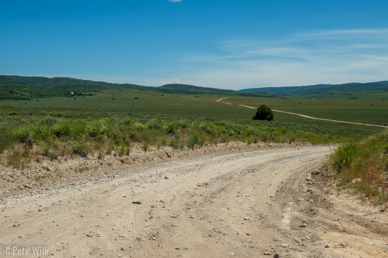 Some wide open dirt roads heading back south towards Huntsville.