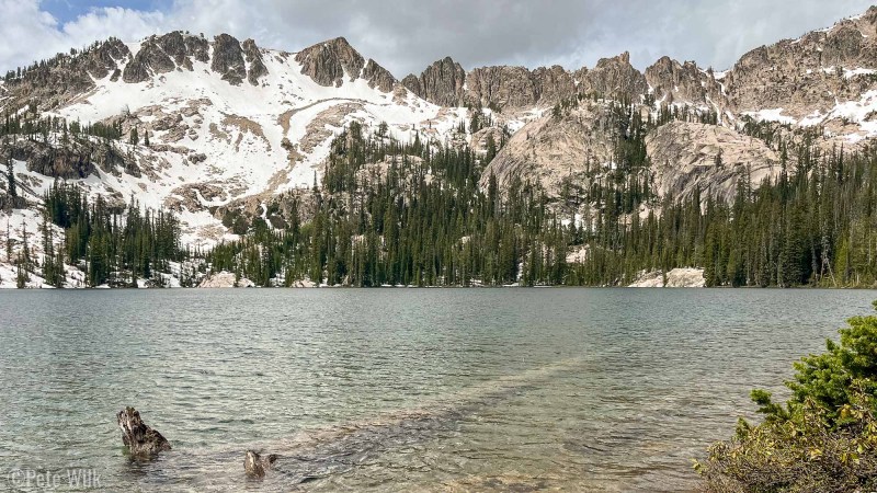 Alpine Lake was melted out but there was still lots of snow around even on the shores of the lake.