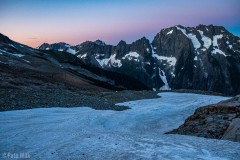 The second day we got up at 5am to climb the East Ridge (5.8).  The alpen glow was great.