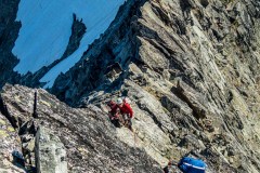 I got to lead the final block to the summit.  The last pitch is some real climbing at 5.6.