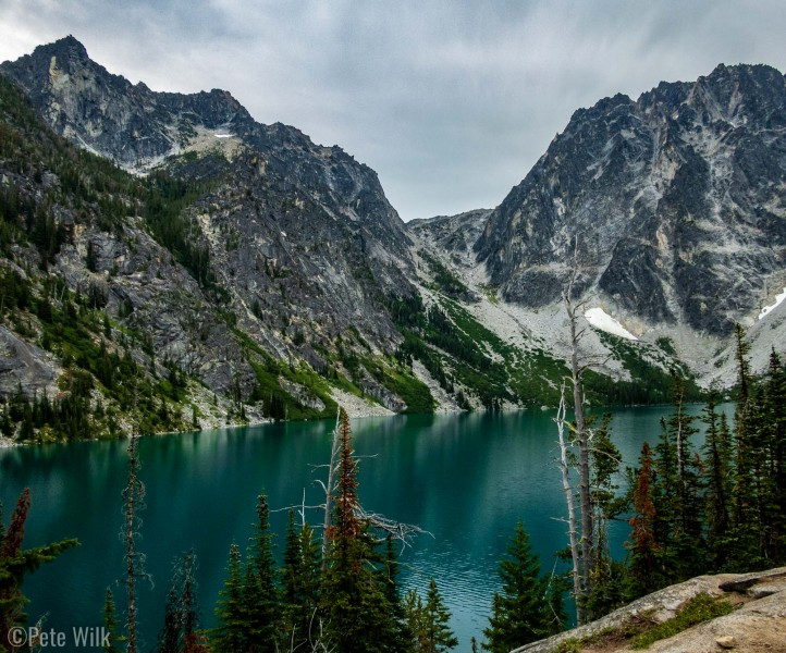 The first major milestone along the hike is Colcuck Lake.  Dragontail Peak on the right of the pass has some really good climbing.