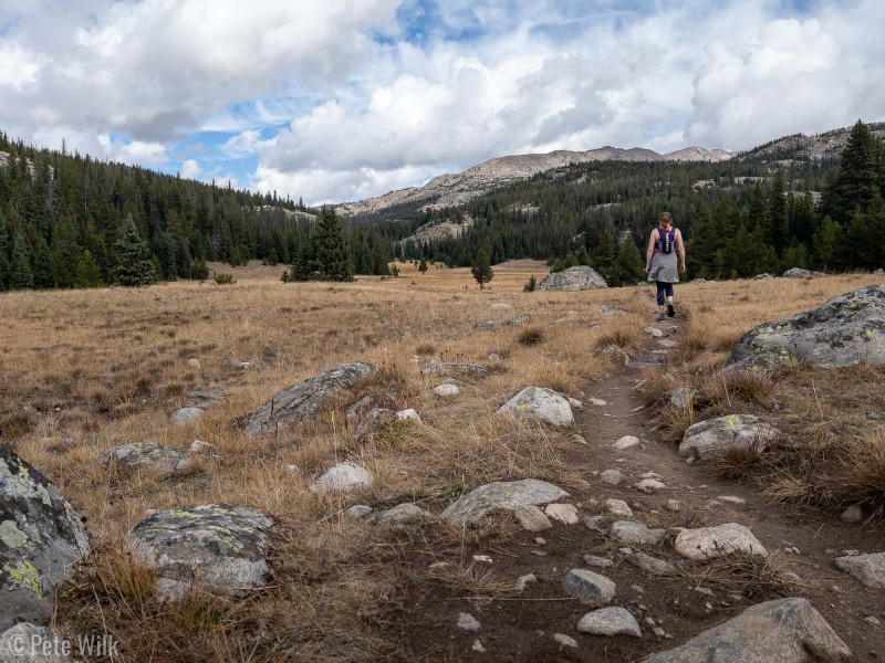 Trail running up at West Tensleep Lake.