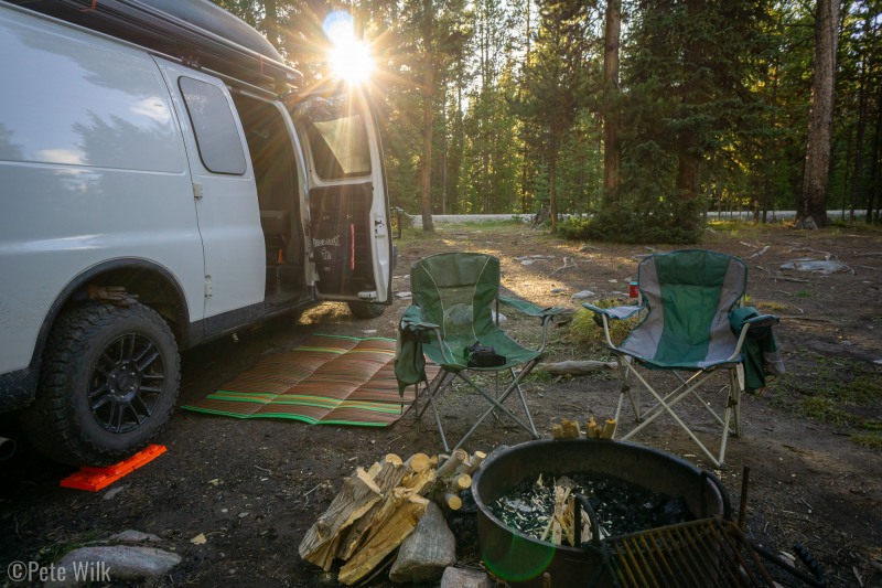 Really nice spot in the forest.  Check out our new van mat!  Courtesy of our friends Kasi and Andreas.