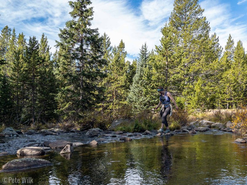 Lots of stream crossings on this one, but all melow.