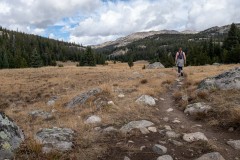 Trail running up at West Tensleep Lake.