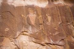 Some of the petroglyphs near the mouth of Three Finger Canyon.