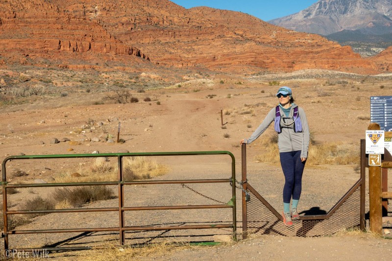 Start to the run through the Red Cliffs Canyon.