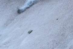 Getting up to the climb I came across a dollar bill just sitting on the snow.