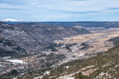 A very dry and brown looking valley toward Ridgeway.  Luckily, it started snowing the next day.