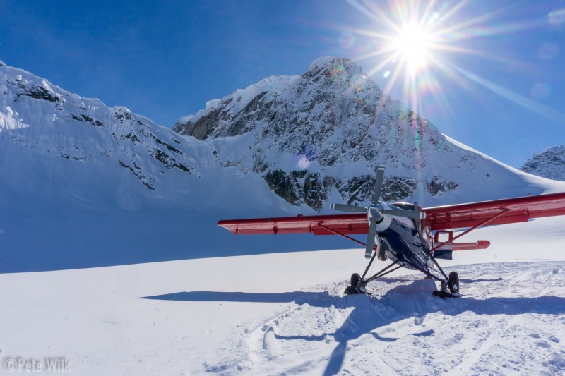 Scenic flight landing at the Mountain House.